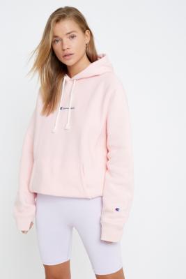 pale pink champion hoodie