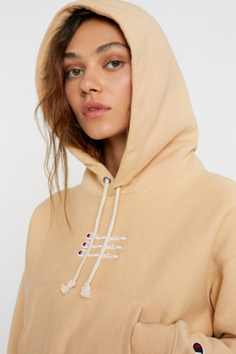 tan champion hoodie