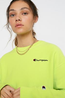 neon yellow champion sweatshirt