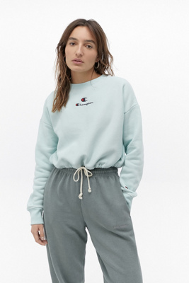 mint green champion sweater