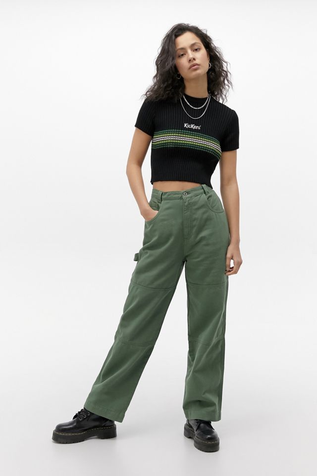 Kickers Drill Khaki Skate Trousers Urban Outfitters UK