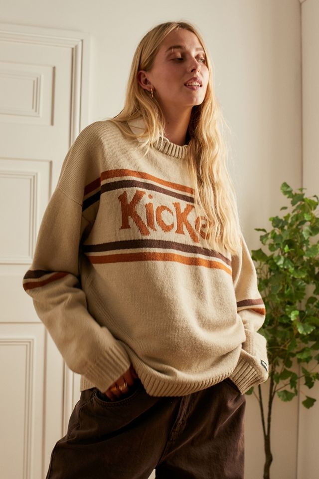 Kickers UO Exclusive Cream Logo Knit Jumper Urban Outfitters UK