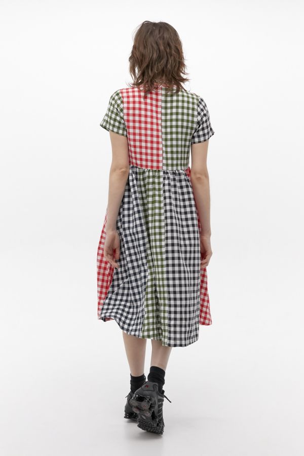 Lazy Oaf Mixed Gingham Midi Dress | Urban Outfitters UK
