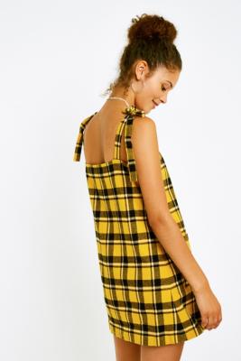 lazy oaf yellow pinafore dress