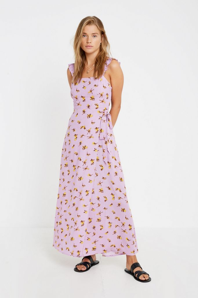Kiss The Sky Lilac Floral Maxi Dress Urban Outfitters UK