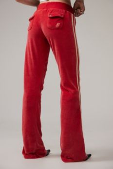 Slide View: 4: Jaded London Drei Velour Tiefsitzende Bootcut Hosen