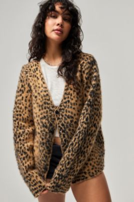 Jaded London Leoparden-Print Chuck Strickjacke