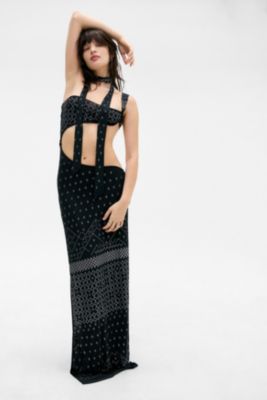 Jaded London Asymmetric Maxi Dress