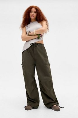 Jaded London Khaki Fallschirm Cargohose
