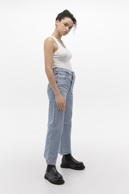 levi's high rise straight leg jeans