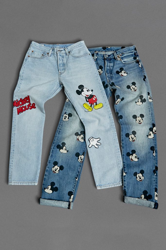 Levi's Mickey Mouse 501 Blue Jeans Urban Outfitters UK