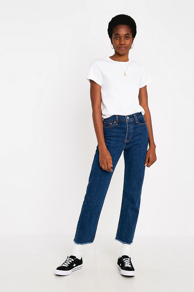 Levi's Wedgie Indigo High-Rise Straight Leg Jeans | Urban Outfitters UK