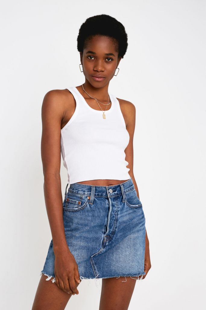 Levis Deconstructed Denim Mini Skirt Urban Outfitters Uk 5813