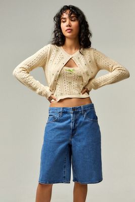 Levi's Mittelblau Baggy Dad Jorts