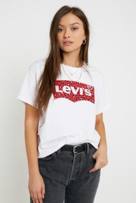 levi's leopard print t shirt