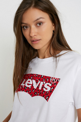 levi's leopard print t shirt