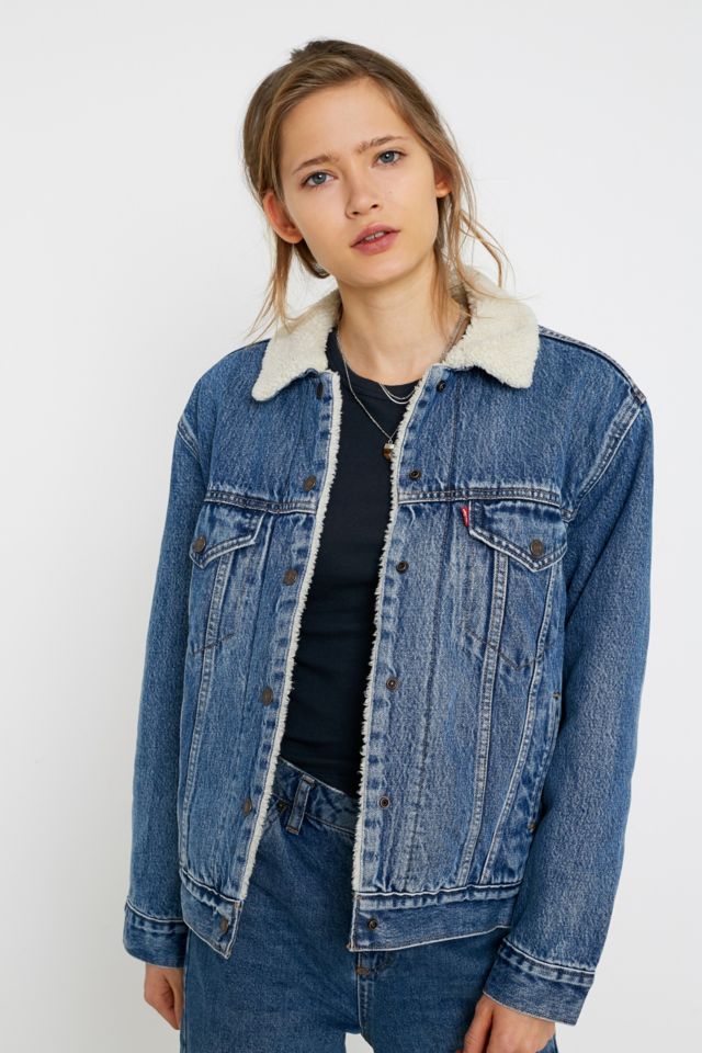 Levi's Ex-Boyfriend Sherpa & Denim Trucker Jacket | Urban Outfitters UK