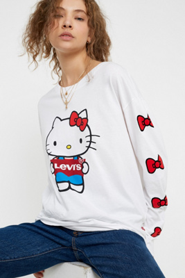 t shirt levis hello kitty