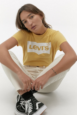 Levi's® Plus PERFECT TEE - T-shirt Print - Plus Batwing White/wit