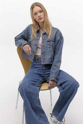 levi's cropped denim jacket