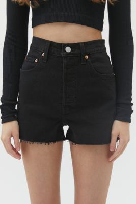 levis black jean shorts