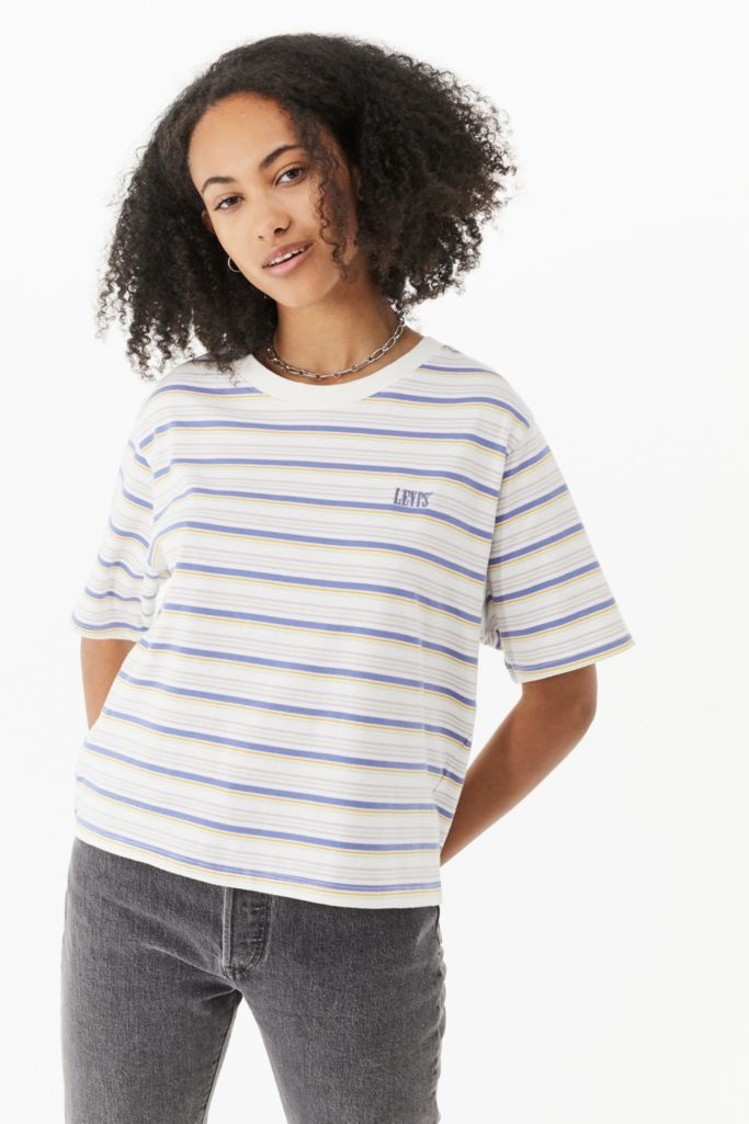 Levis Striped Boxy T Shirt Urban Outfitters Uk