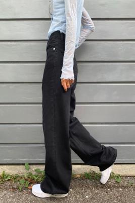 black high waisted loose jeans