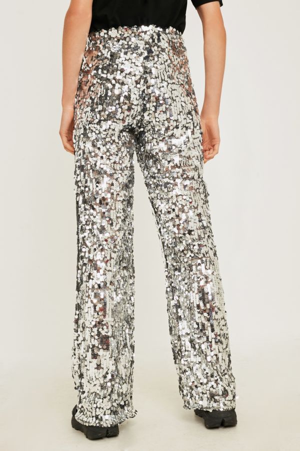 MM6 Silver Sequin Trousers | Urban Outfitters UK