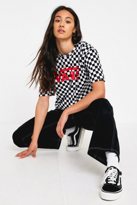 t shirt vans damier femme