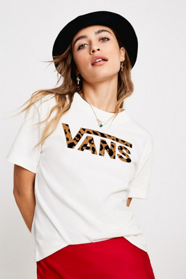 vans leopard print t shirt