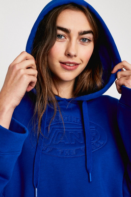 sweat à capuche vans femme bleu