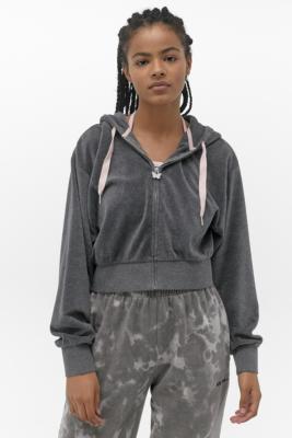 sweat à capuche vans femme gris