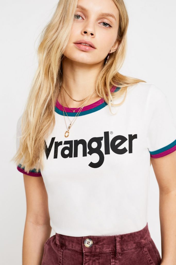 Wrangler Logo Ringer T-Shirt | Urban Outfitters UK