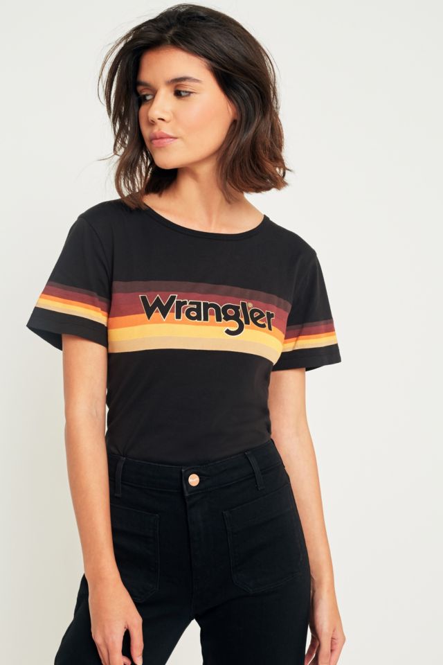 Wrangler Black Rainbow T-Shirt | Urban Outfitters UK