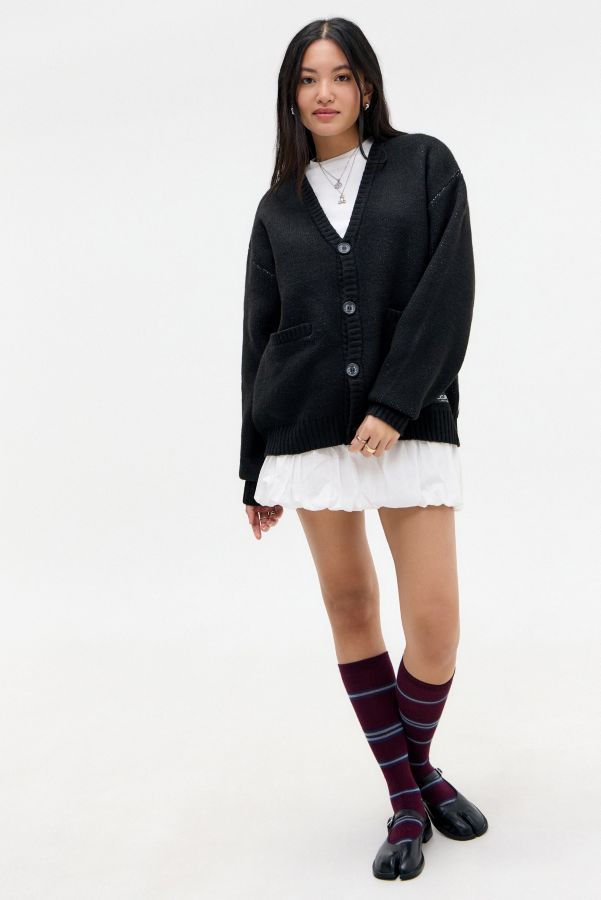 Slide View: 3: X-girl Face Knit Cardigan