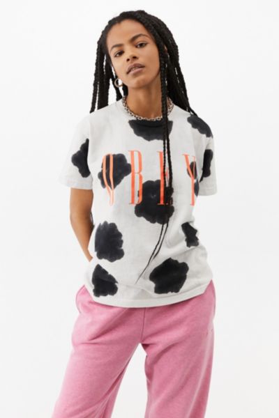 OBEY Cow Print Tie-Dye T-Shirt | Urban Outfitters UK