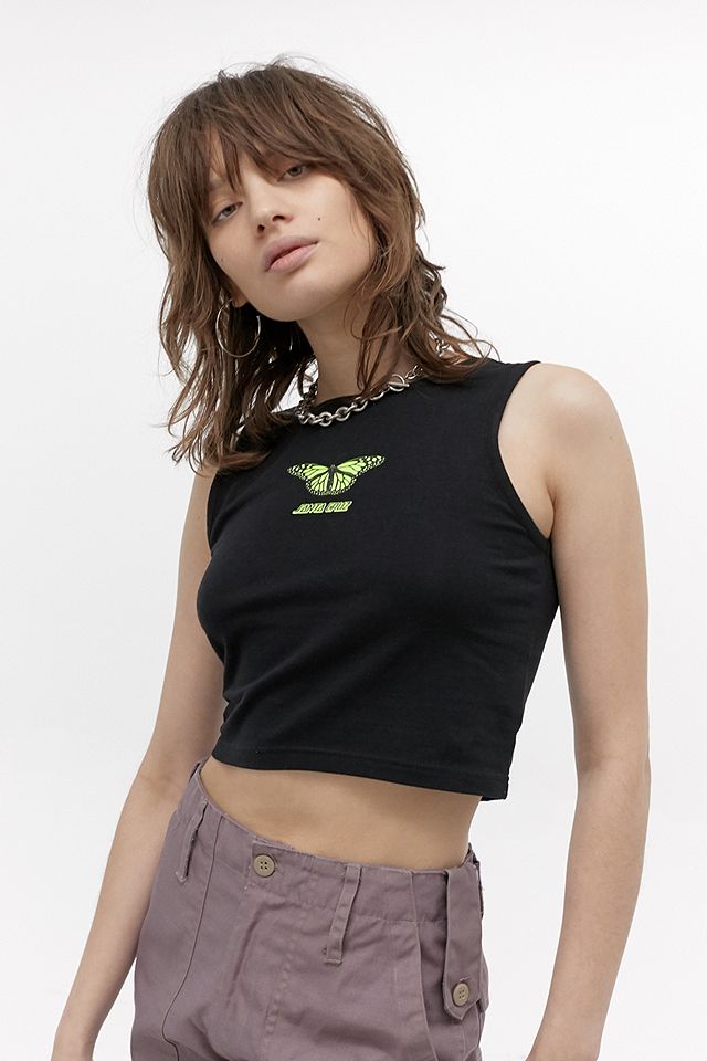 Santa Cruz UO Exclusive Butterfly Cropped Vest | Urban Outfitters UK