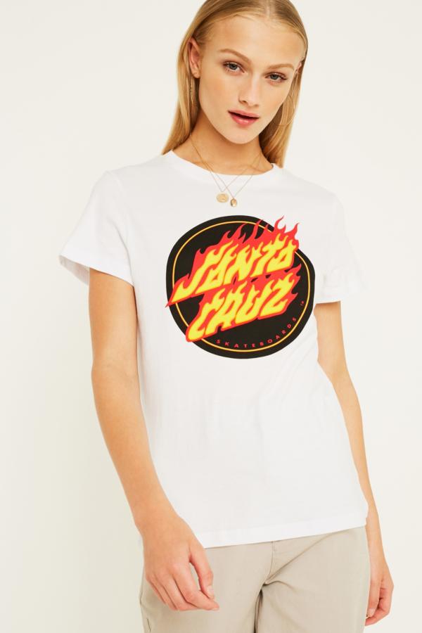 Santa Cruz Flame Dot T-Shirt | Urban Outfitters UK