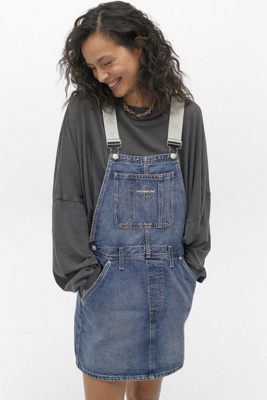 calvin klein iconic dungaree dress