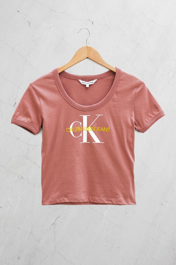 Calvin Klein Jeans Monogram Logo Vegetable Dye T Shirt Urban