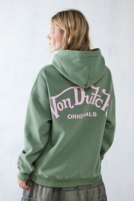 Von Dutch - Sweat à capuche avec logo kaki, exclusivité UO