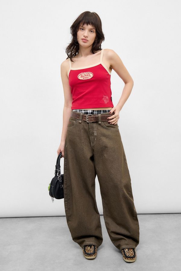 Slide View: 3: Von Dutch UO Exclusive Red Ringer Cami