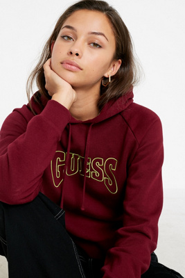 guess crop hoodie