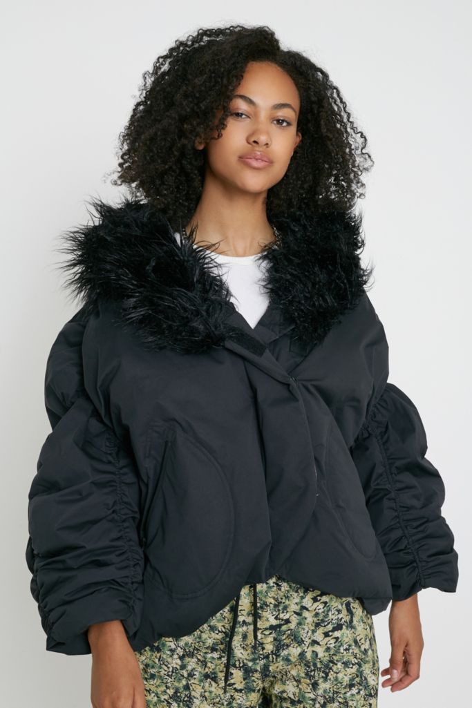 Angel Chen Faux Fur Bomber Jacket | Urban Outfitters UK
