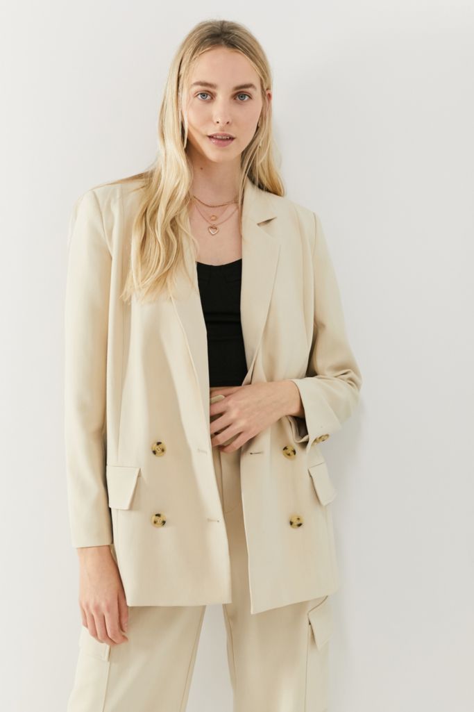 Gestuz ReemGZ Beige Blazer | Urban Outfitters UK