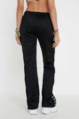 kappa astoria black popper track pants