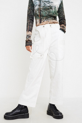 urban outfitters white cargo pants