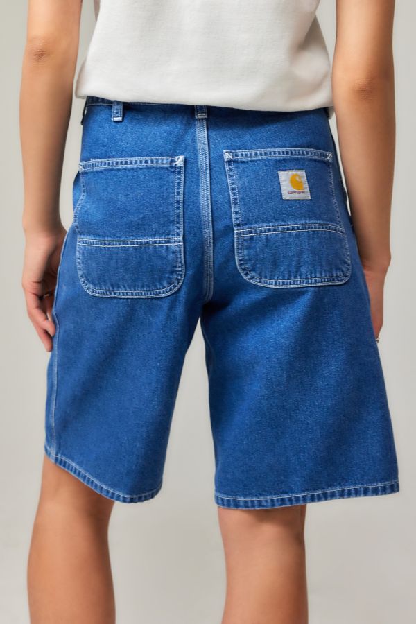 Slide View: 4: Carhartt WIP Blue Denim Simple Shorts