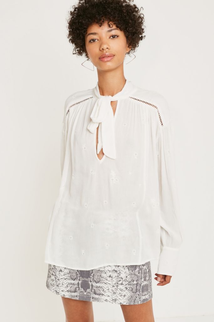 Free People Wishful Moments White Blouse | Urban Outfitters UK