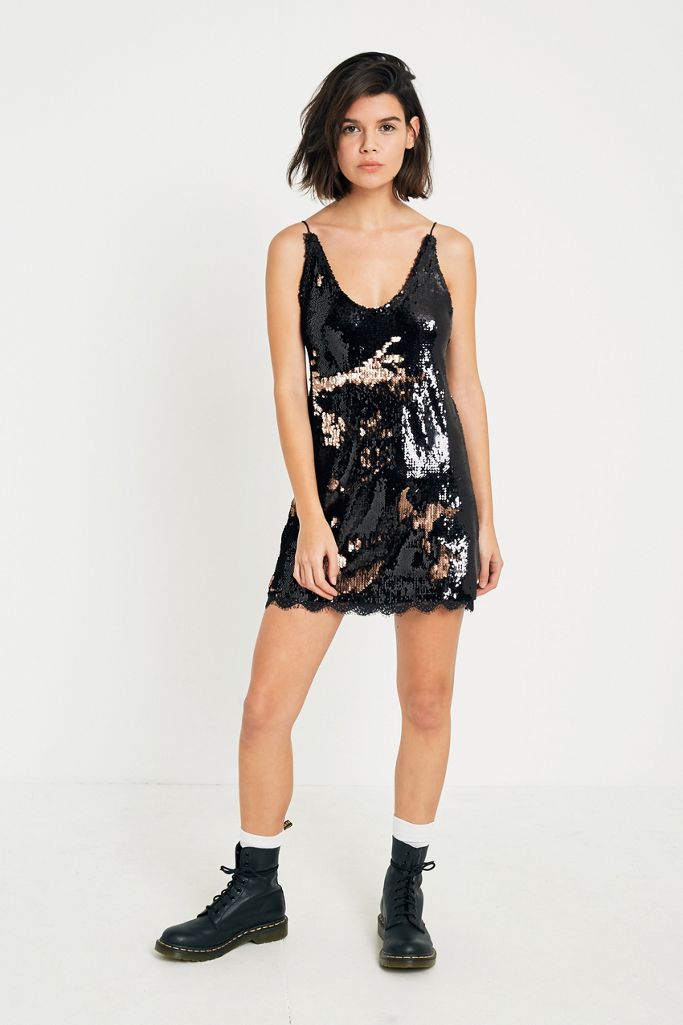 Free People Seeing Double Sequin Slip Dress Urban Outfitters Uk